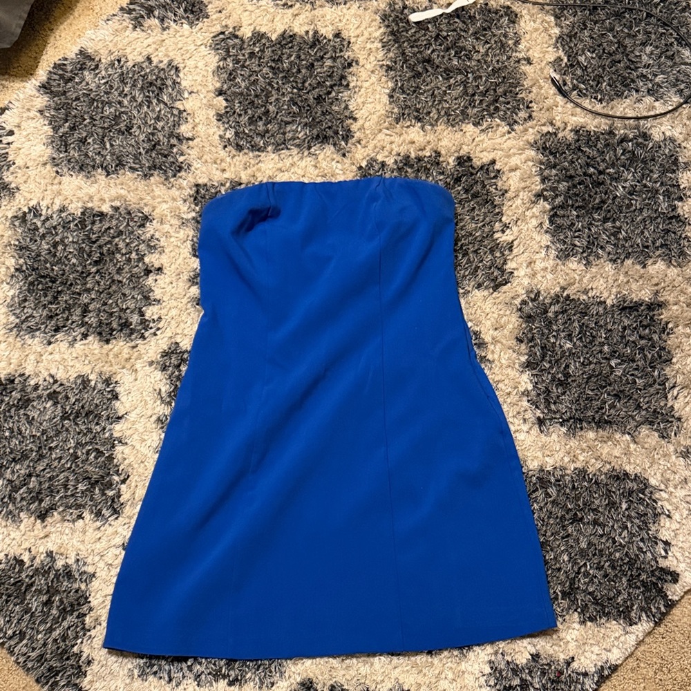 a new day Vibrant Blue Strapless Dress